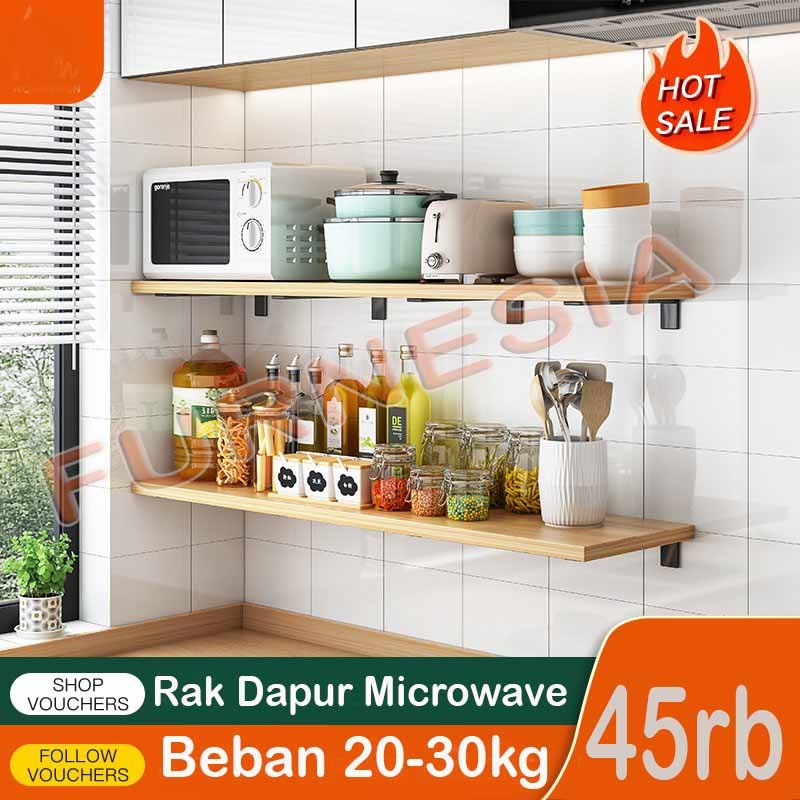 Ambalan kayu pinus ambalan dinding minimalis 1 meter ambalan dapur tempel dinding serbaguna