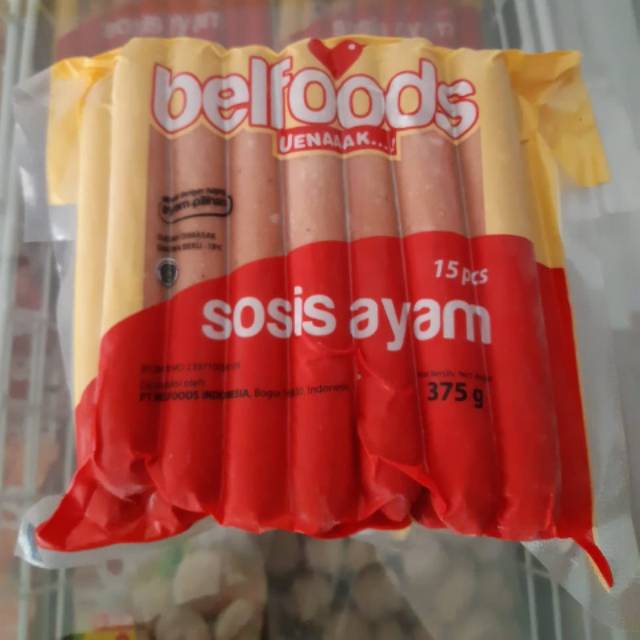 

Belfoods Uenaaak Sosis Ayam 375gr Isi 15pcs / Sosis Ayam Kupas 375gr Isi 15pcs
