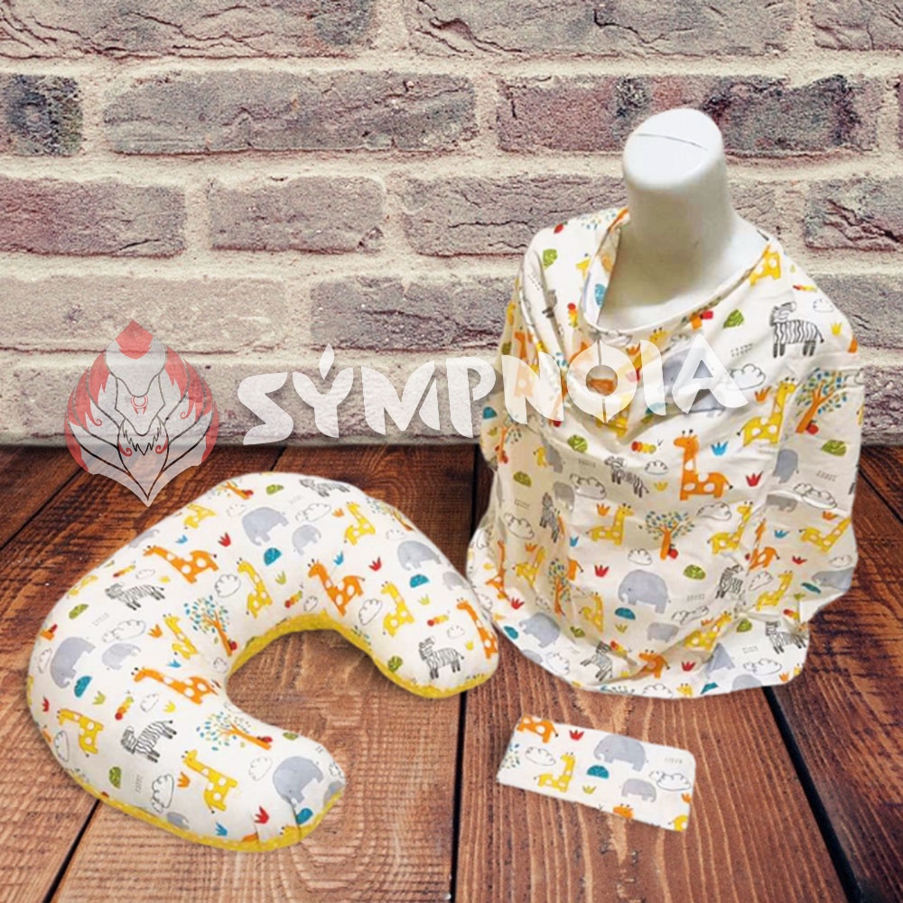 [NEW ARRIVAL} Perlengkapan Bayi Bantal Menyusui + Apron ( FREE POUCH APRON )