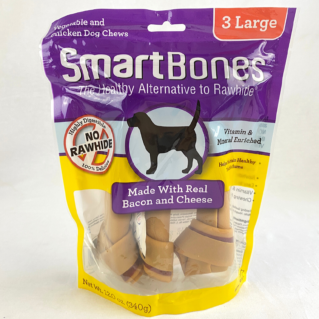 

SMARTBONES Snack Anjing Dental BACON and Cheese Large 3pcs