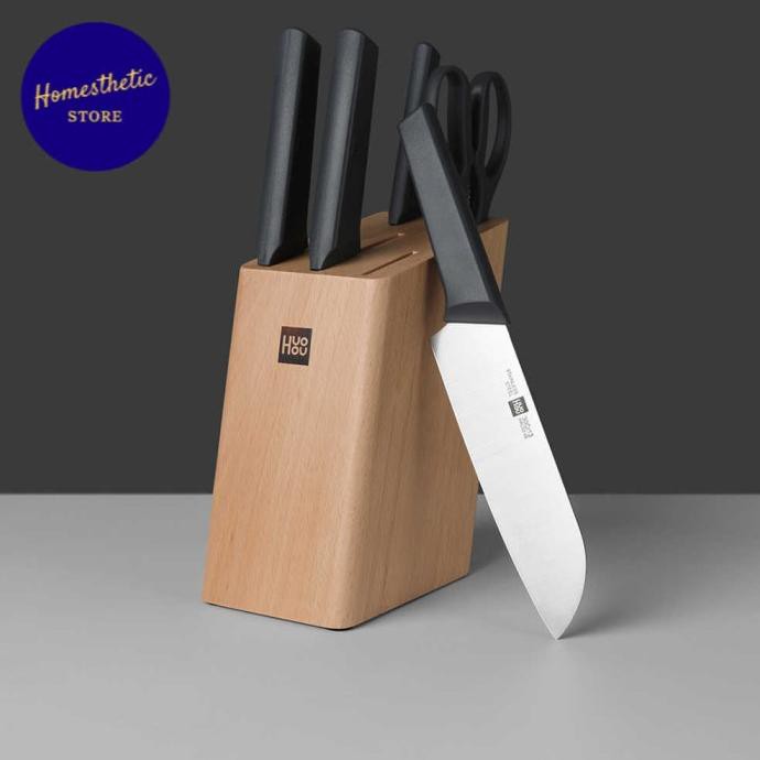 

XIAOMI HUOHOU SET PISAU DAPUR TAJAM 6 IN 1 + GUNTING DAN TEMPAT PISAU TERLARIS6543