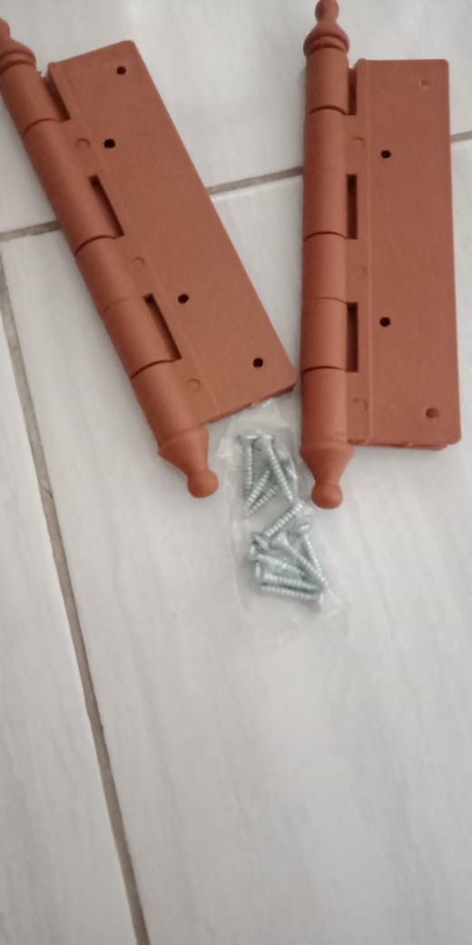 Engsel Pvc Plastik Coklat / Engsel Pintu Kamar Mandi Pvc (c353)