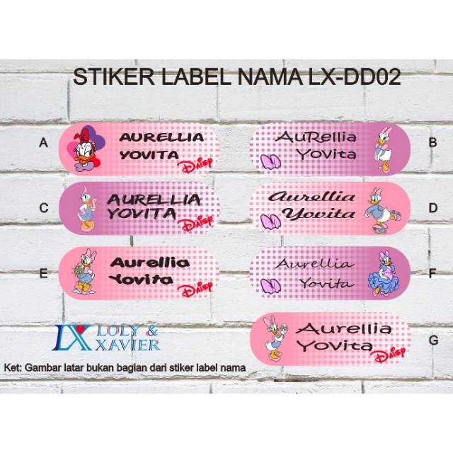 

Sticker label nama waterproof Deasy