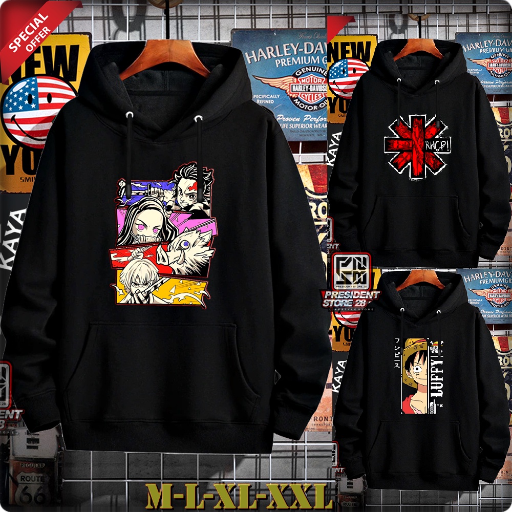 Sweater Hoodie Anime / hoodie Jumper Anime One piece Demon slayer Gojo jujutsu kaisen attack on titan Ducky duck juga Hoodie Band Metal