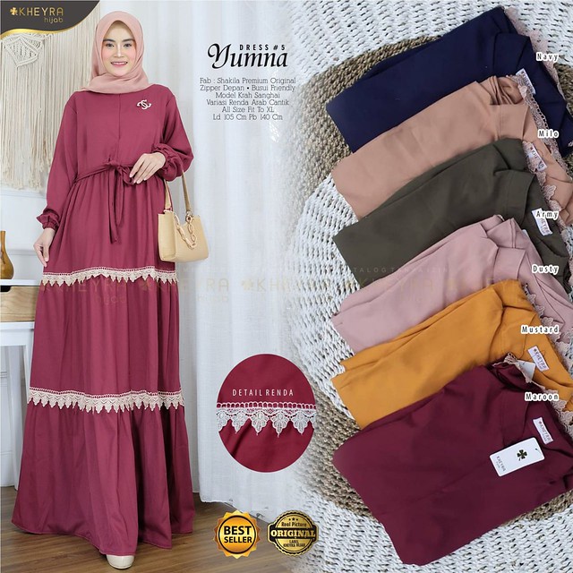 Yumna Dress 5 murah original by kheyra