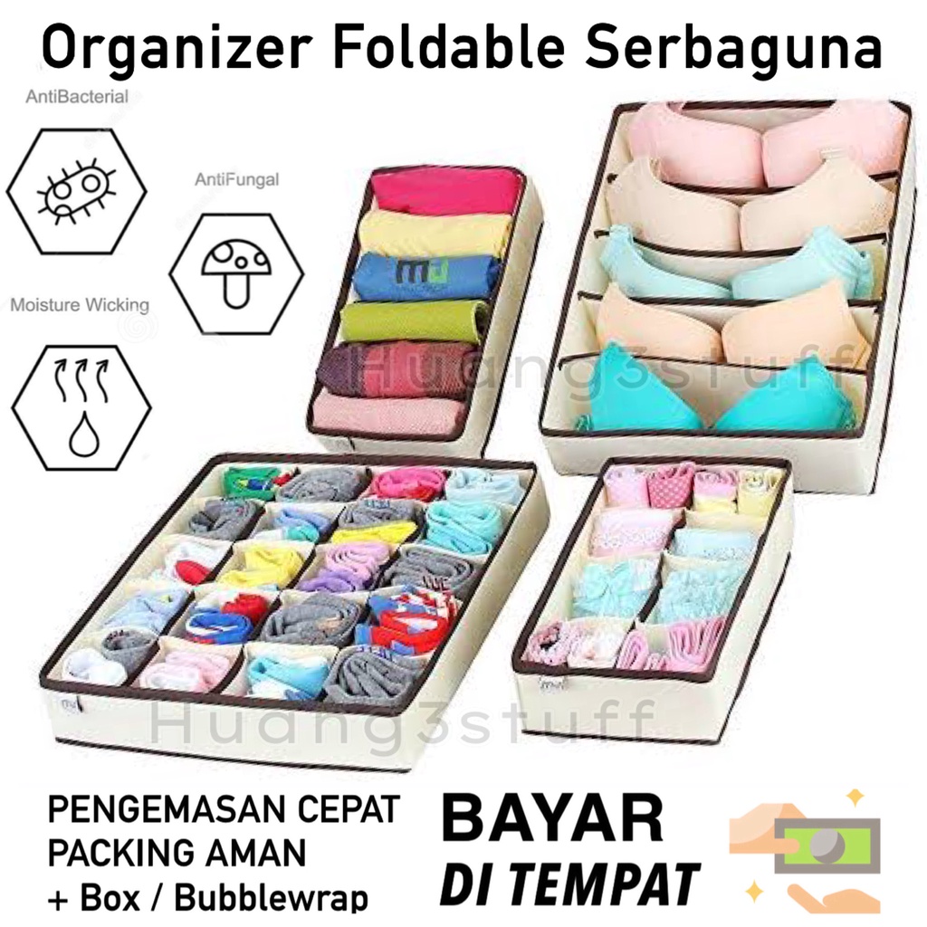 Storage Box Penyimpanan Celana Dalam Organizer Kaos Kaki Bra dll