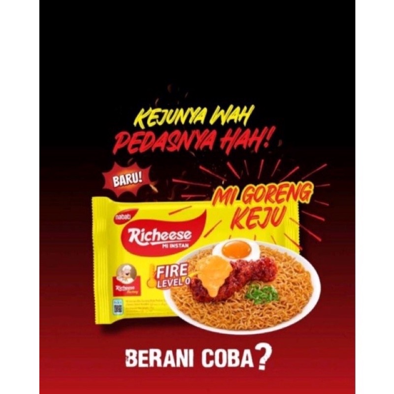 

[READYSTOCK] RICHEESE Mie Goreng Instant Keju Viral Fire Level 0