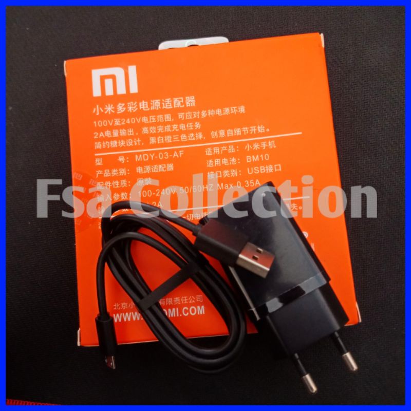 CHARGER XIAOMI ORIGINAL USB MICRO TRAVEL ADAPTER MICRO USB OUTPUT 5V-2A TRAVEL CHARGER FAST CHARGER