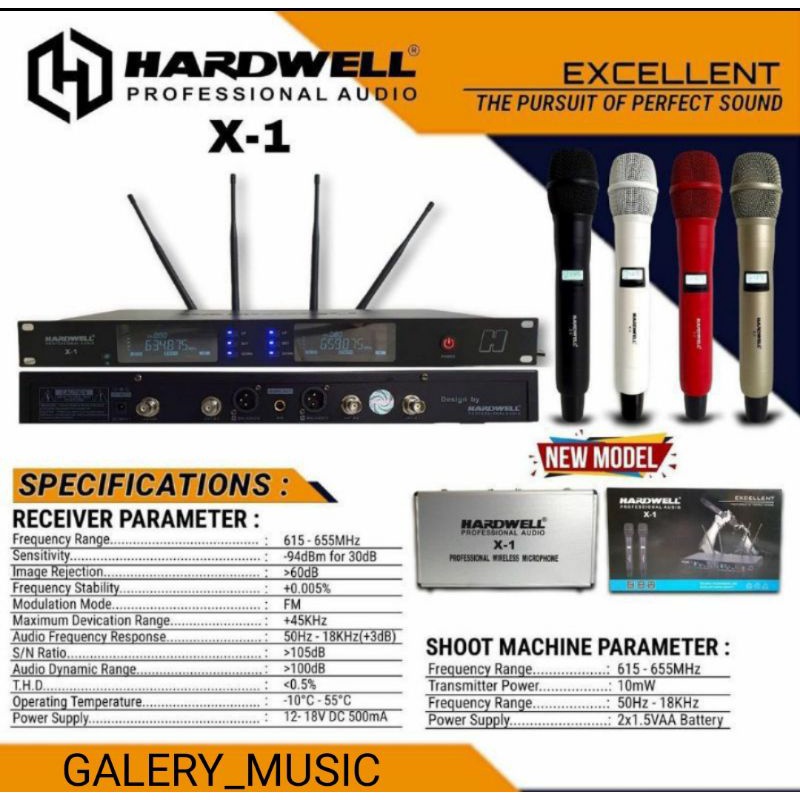 Mic Wireless Hardwell X 1 ORIGINAL 2 Mic Plus Hardcase