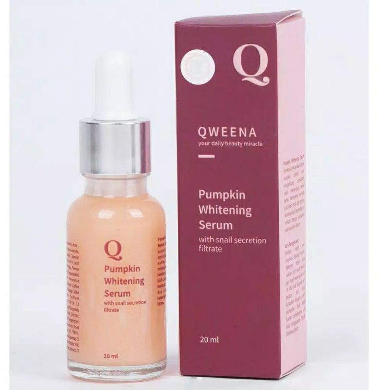 ORIGINAL 100% Qweena Pumpkin Whitening Serum 'with snail secretion filtrate' (20ML)