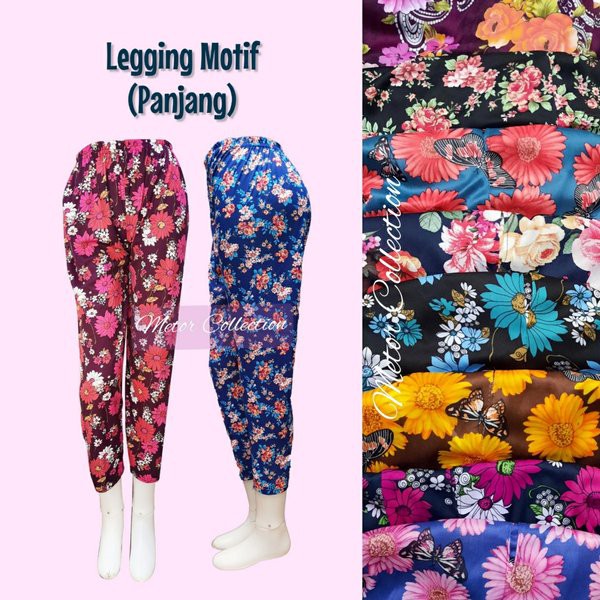 LEGGING PANJANG WANITA - Celana Aladin Los Hyget Bunga Jumbo Motif
