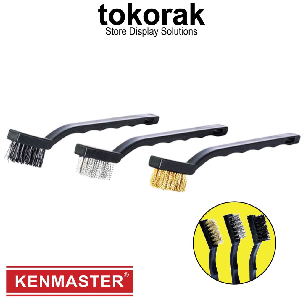 SIKAT KAWAT MINI 7 INCH 3 PCS KENMASTER - SIKAT KAWAT BAJA KUNINGAN