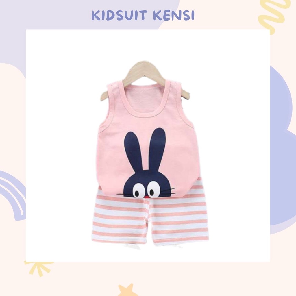 HappyOliver KIDS SUIT KENSI Setelan Anak Bahan Kaos Lengan + Celana Berkualitas Import 0-3 Tahun ebv H1-1