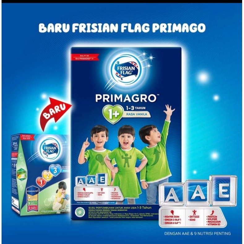 

Susu Balita Frisian Flag Primago/Susu bendera Primago 1+ 120g All Variant