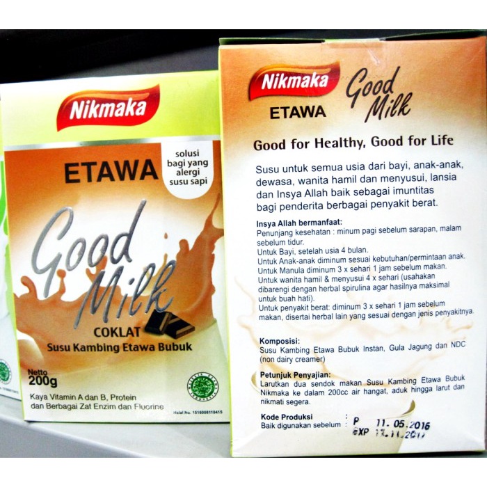 

Ee5041F10 Nikmaka Etawa Good Milk | Susu Kambing Etawa Bubuk | Rasa Cokelat 6Gggdddv