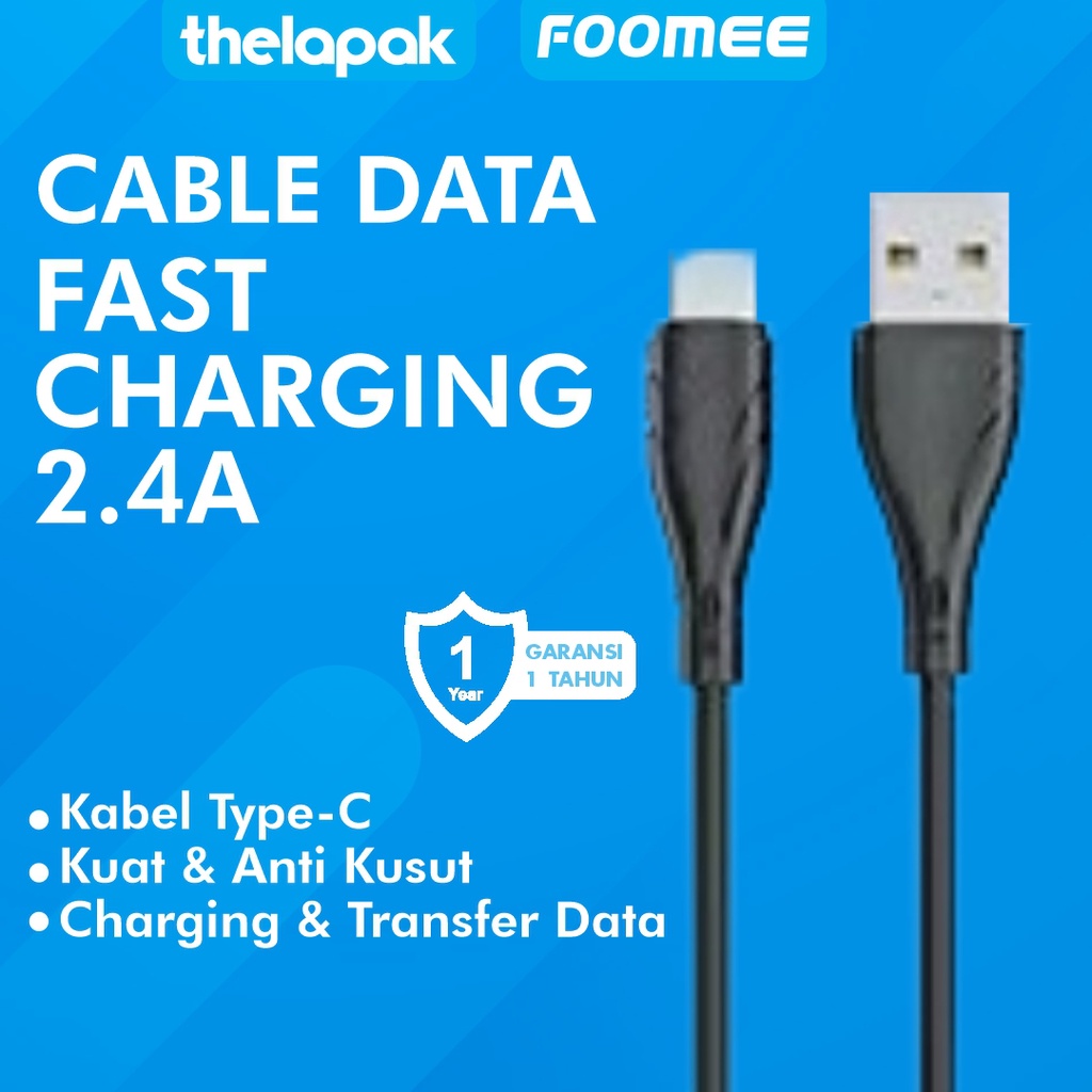 Jual Kabel Data Type-C Foomee NT13C Cable Fast Charging 2.4A Original ...