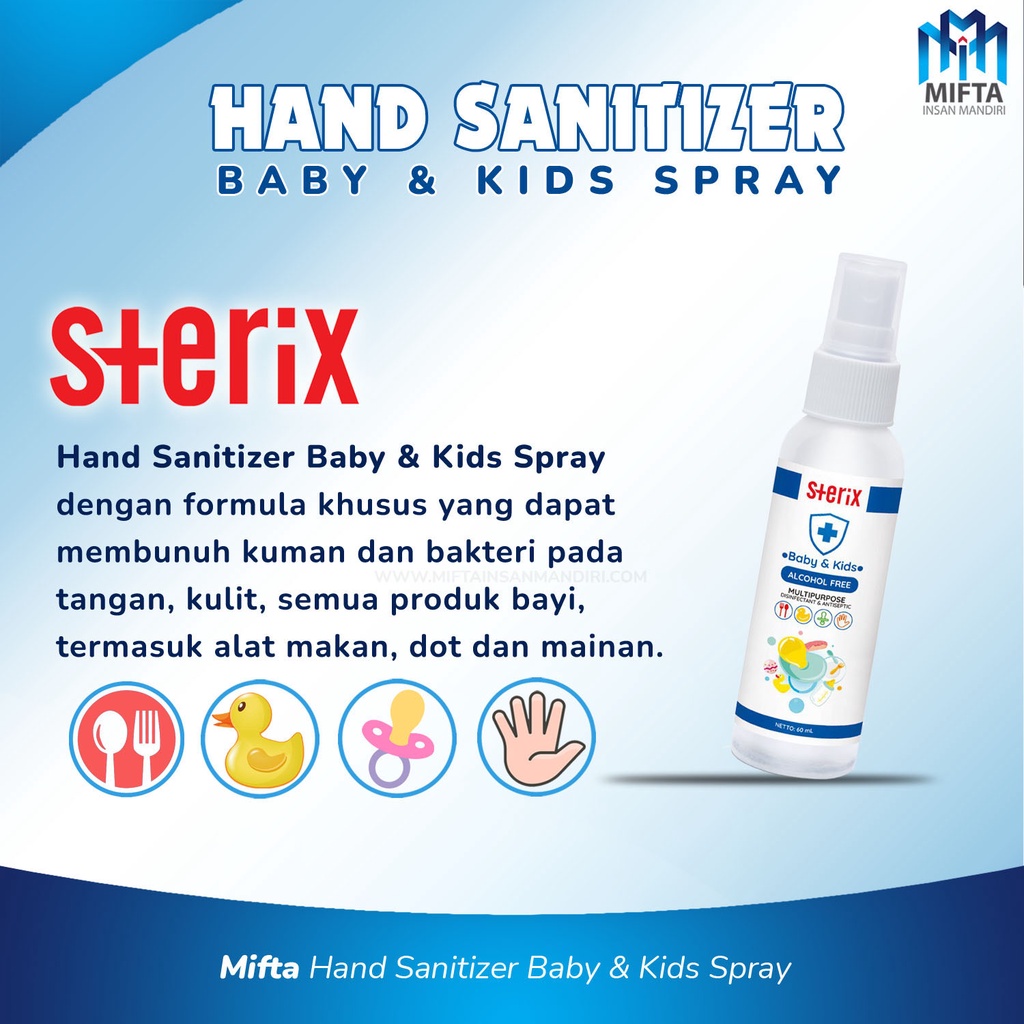 HAND SANITIZER KHUSUS BABY &amp; KIDS / DISINFEKTAN BABY &amp; KIDS STERIX