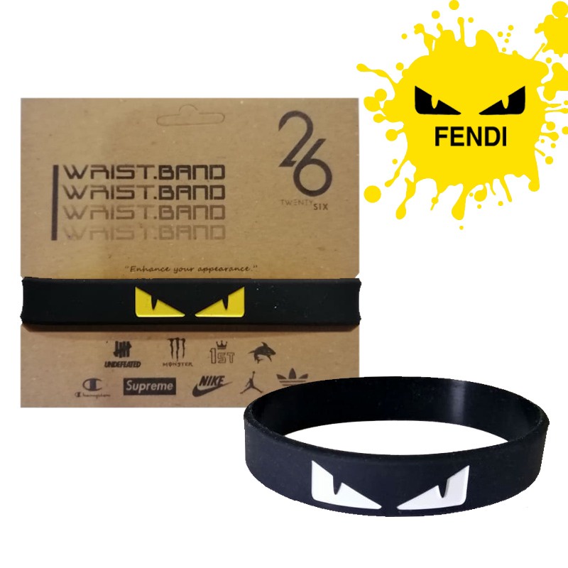 NEW GIFT KADO Rubber Bracelet for Unisex FF BLACK