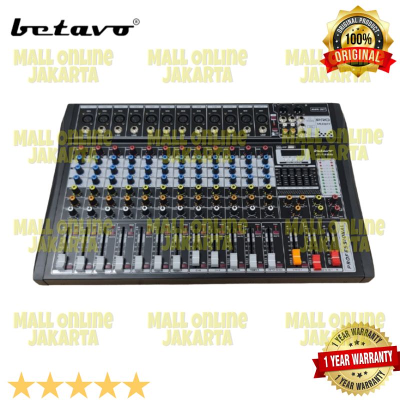 MIXER AUDIO 12 CHANNEL BETAVO JT 122II PROFESIONAL STEREO MIXING