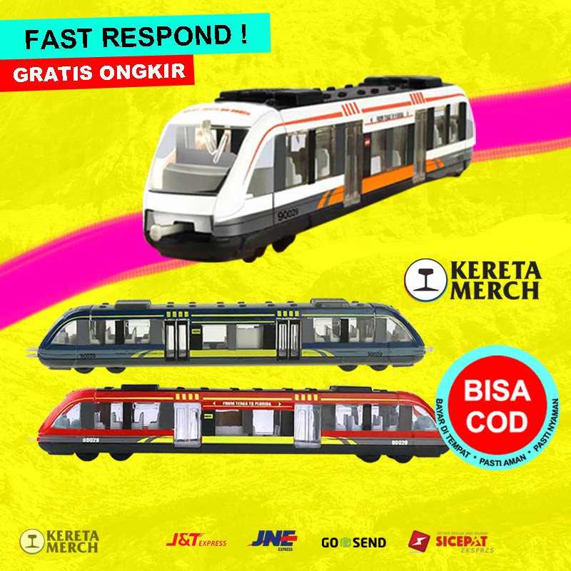 DIECAST KERETA API SEPUR TOYS MRT WEST TRAIN MINIATUR KERETA API MAINAN