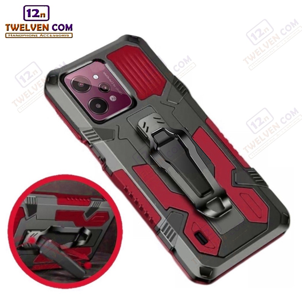 Case Shockproof Realme C31 Armor Hardcase Stand Clip