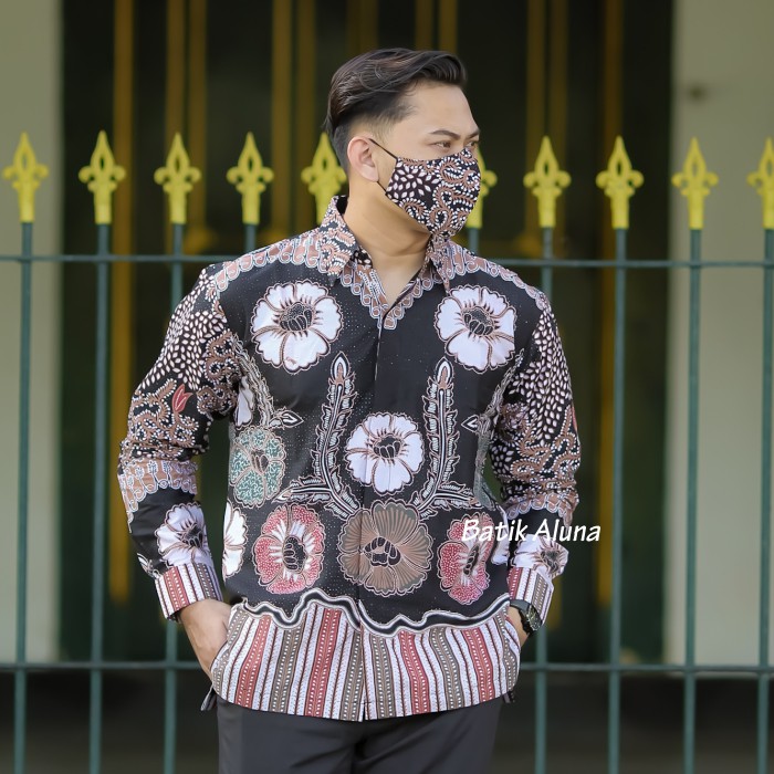 Batik Pria Lengan Panjang Premium Full Furing Motif Terbaru Kemeja Batik Pria Baju Batik Pria Hem Batik Pria Lengan Panjang Modern Slimfit Berkualitas Bahan Katun Halus Pekalongan FASHION BATIK ALUNA