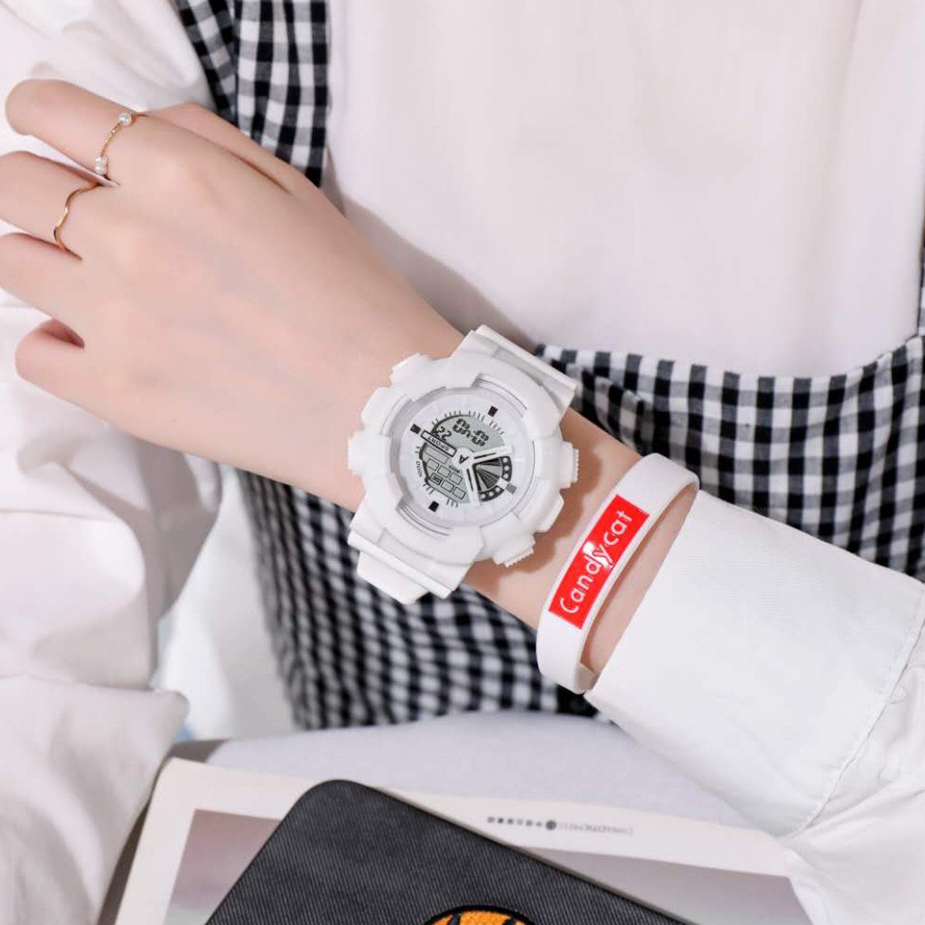 Jam Tangan Elektronik Rubber Untuk Wanita Dan Pria Fashion Style Korean Import