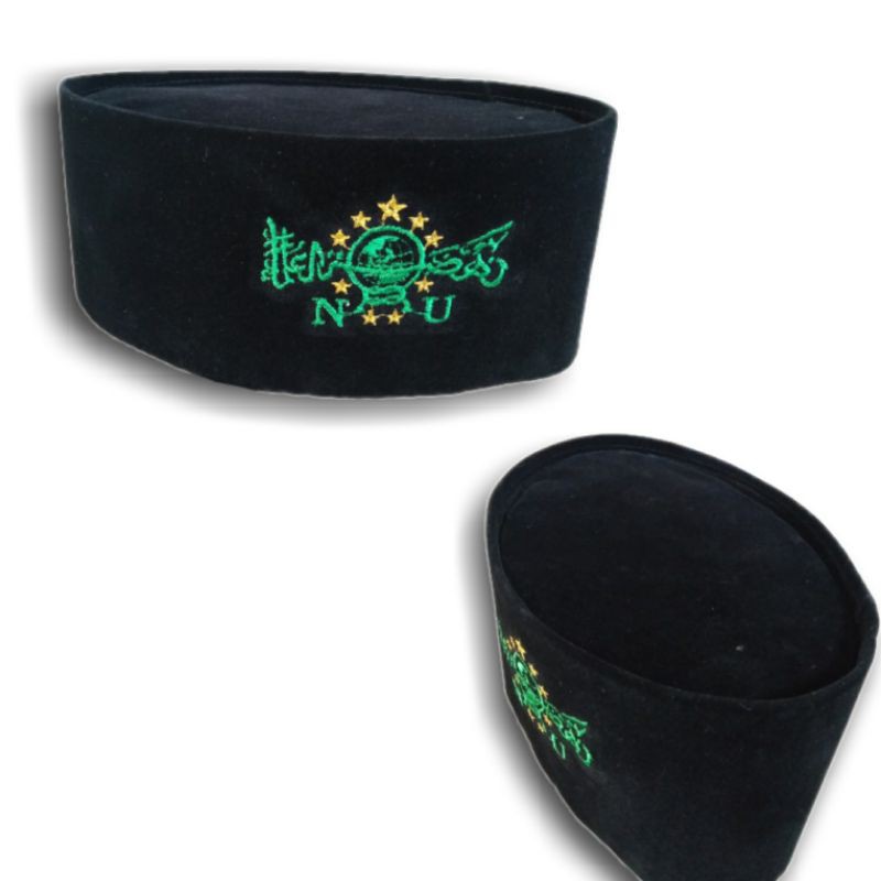 Peci Hitam Diamor Motif NU