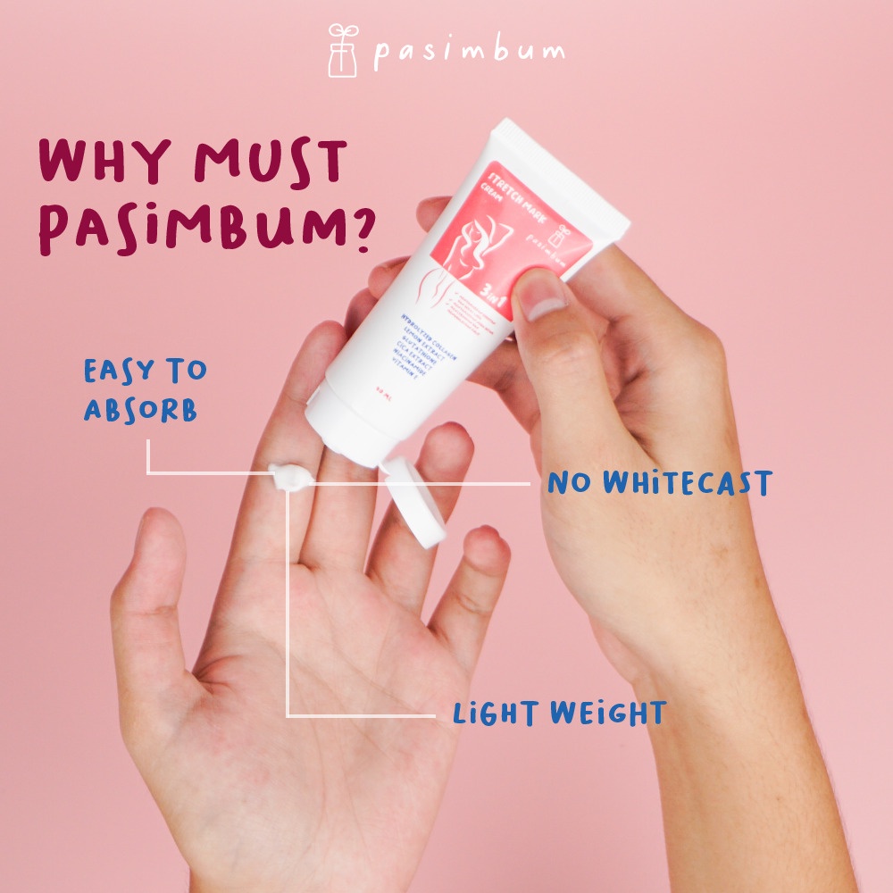 PASIMBUM Stretch Mark Cream - Penghilang Bekas Luka Operasi Selulit Keloid Strechmark