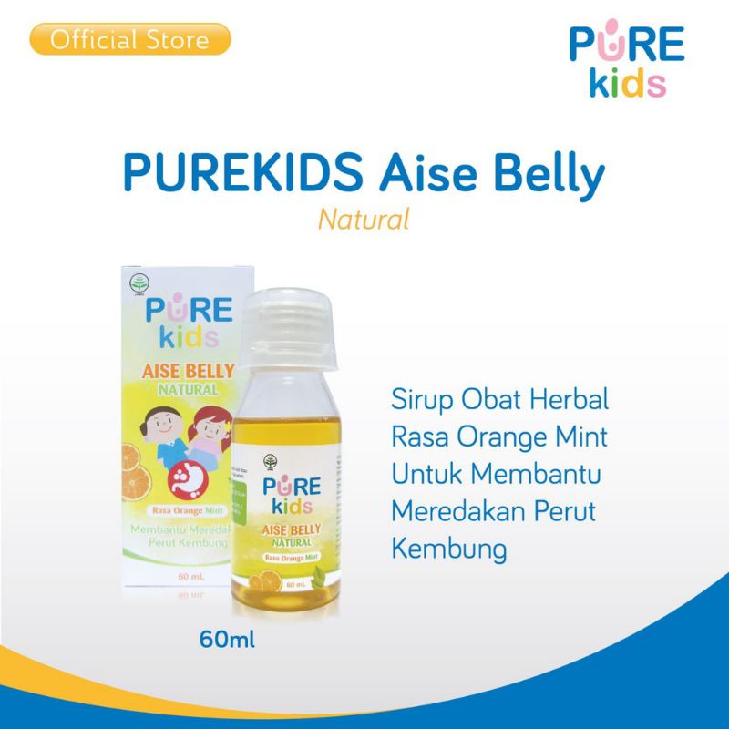 PUREKIDS pure kids AISE BELLY 60ml, sacchet, anak masuk angin kembung