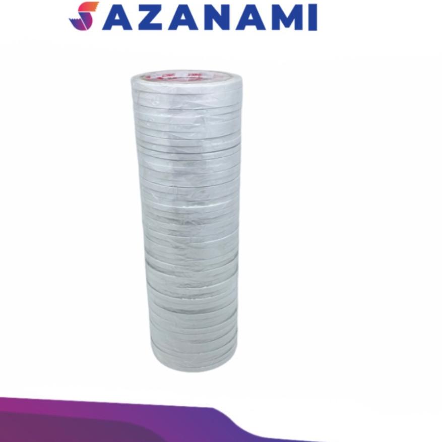 

빠 DOUBLE TAPE 8MM x 18 METER DOUBLETAPE KERTAS PUTIH SAZANAMI ISI 35ROLL Baru