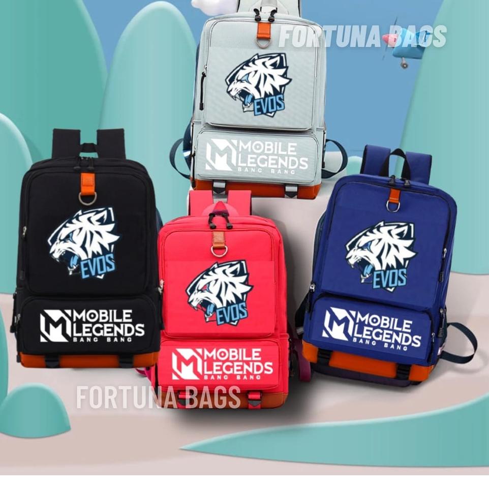 Terbaik.. Tas Ransel Anak Sekolah MOBILE LEGENDS EVOS RRQ Kekinian Anak2 SD TK PAUD Laki2 GAMING E-S