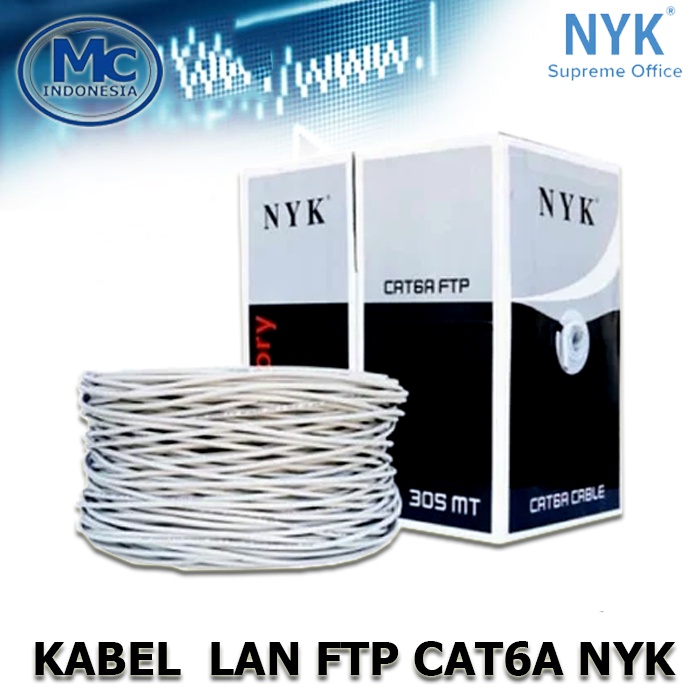 Kabel Lan NYK Cat6a FTP Roll 305M / NYK Cat6a / Kabel Cat 6a