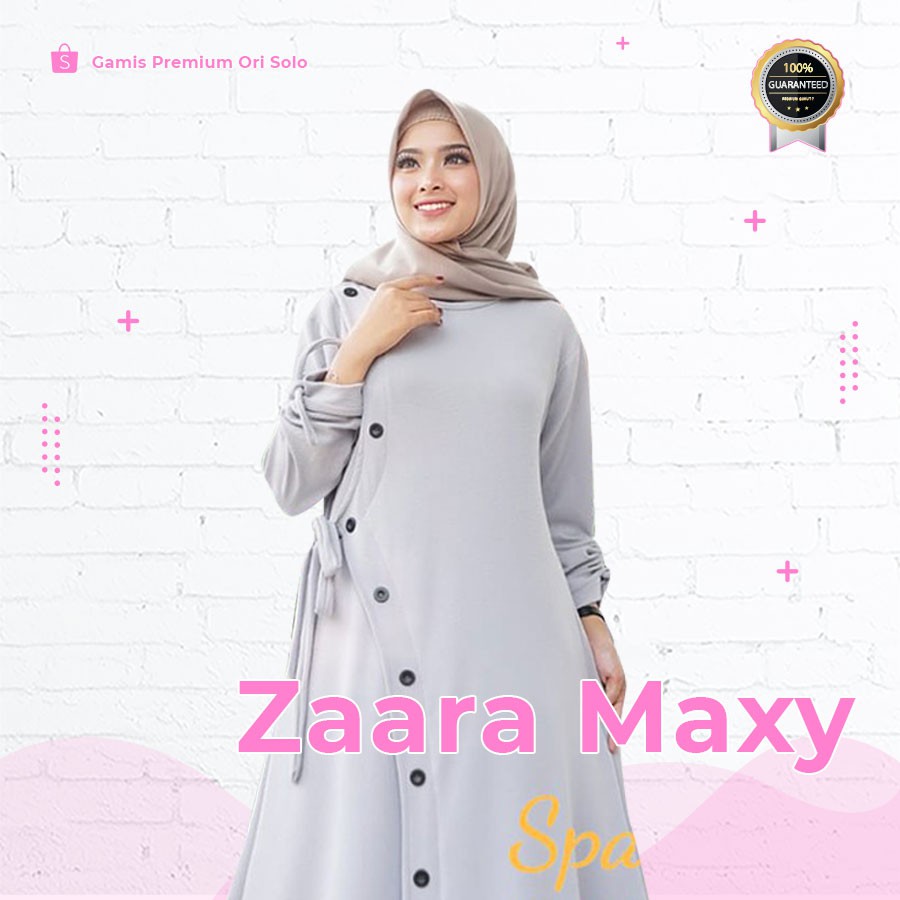 Zaara Maxy Gamis Wanita Kekinian Dress Muslim Gamis Premium Ori by Spassy