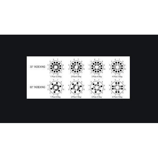 Rotary Switch Selector Potensio Saklar Putar 4X3 4 Pole 3 Posisi Knob Efgad774 Dijamin