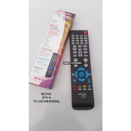 REMOTE TV LCD LED HDMI UNIVERSAL RTV-9 RETIVE