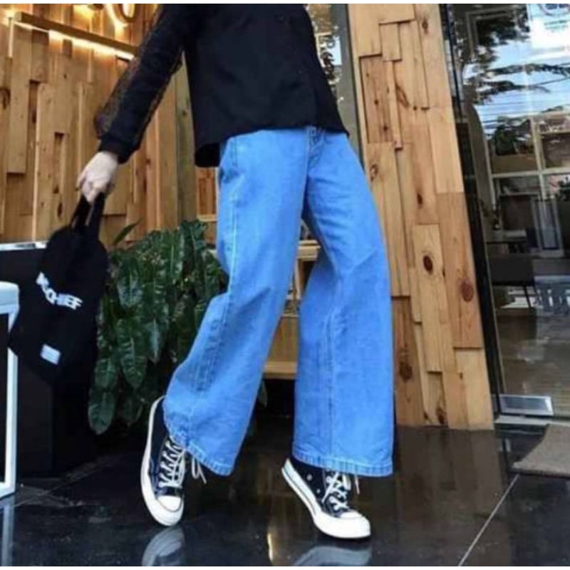  Celana  Kulot Jeans Wash Boyfriend  Kulot Terlaris Model  