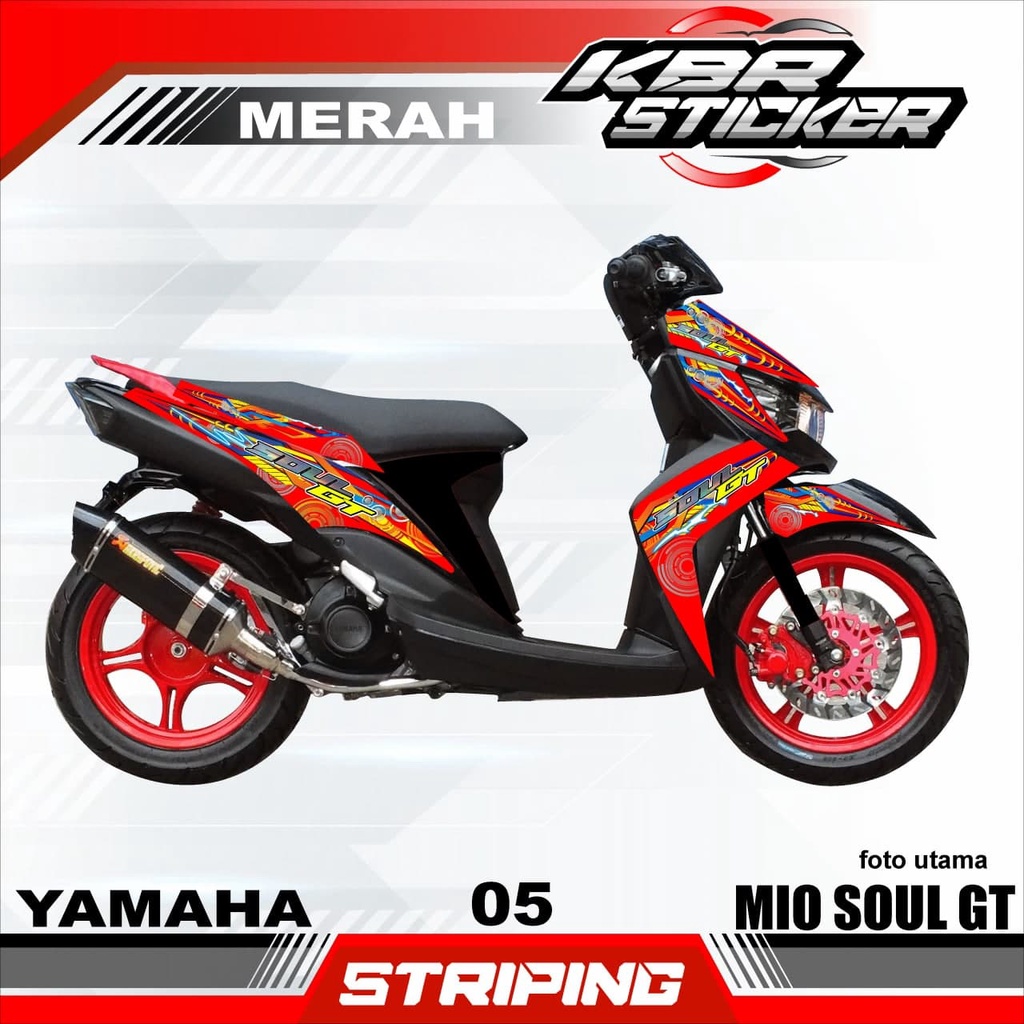 (COD) MIO SOUL GT Stiker Motor Striping MIO SOUL GT Yamaha variasi Racing 05