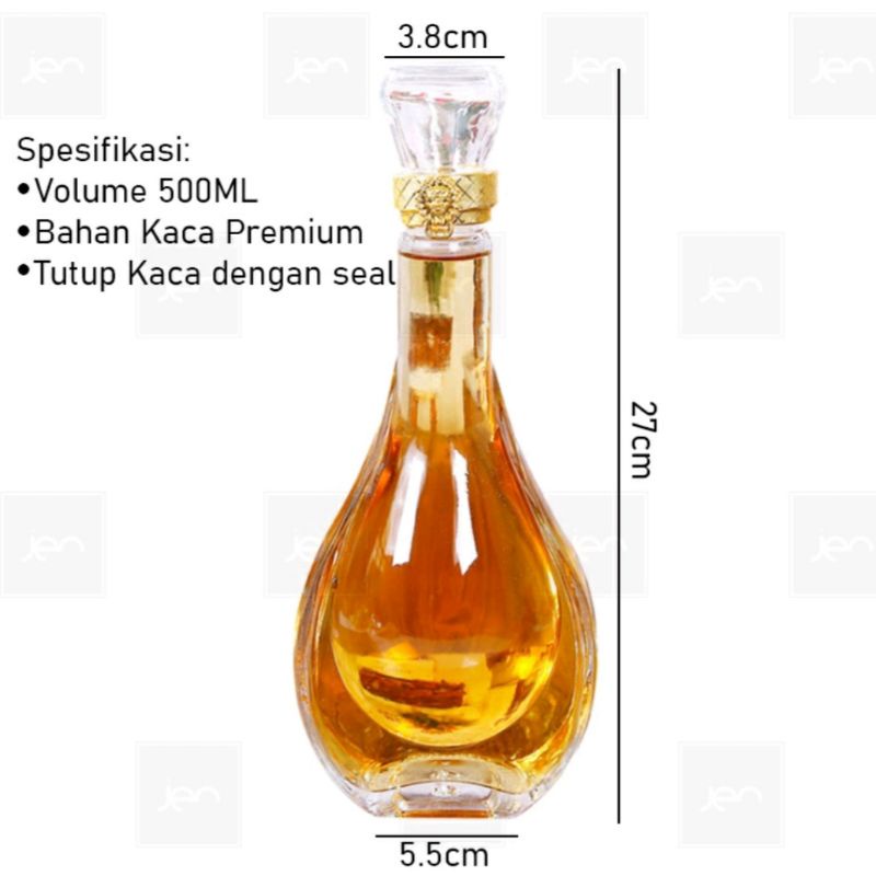 botol ginseng korea kaca bahan tebal