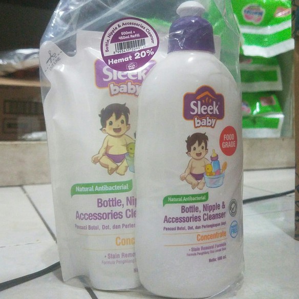 Sleek Cuci Botol [Botol 500ml+Rfil 450ml]