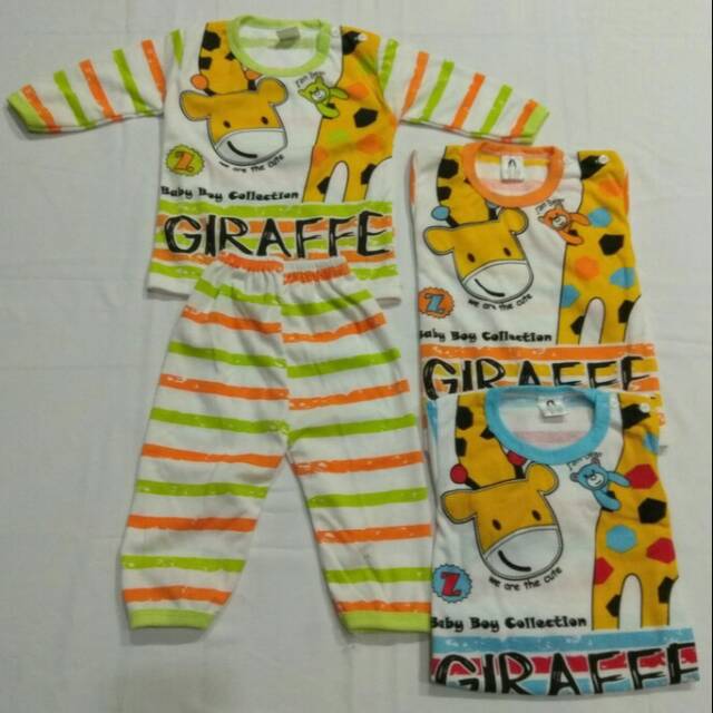 baju tidur anak piyama anak balita jerapah