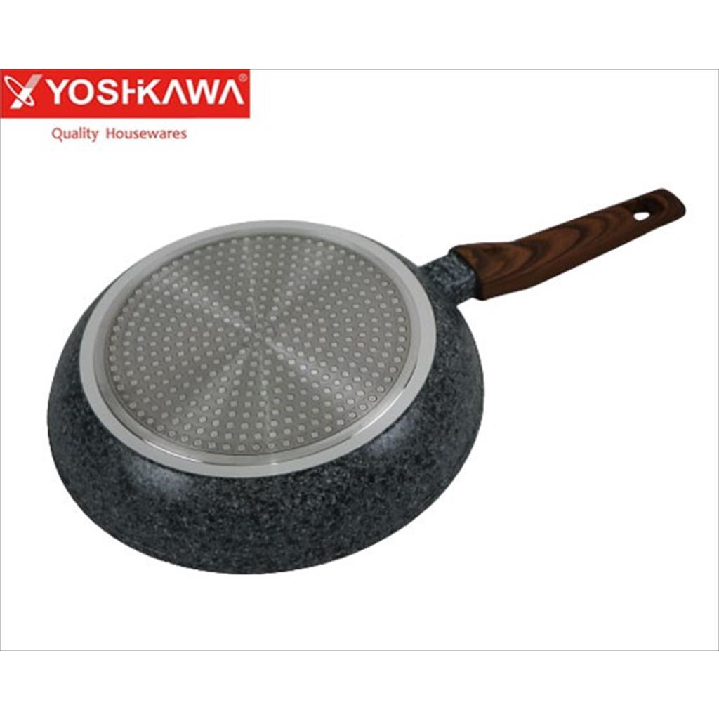 YOSHIKAWA MARBLE FRYPAN 24 CM  ANTI LENGKET MB240 FRYING PAN TEFLON