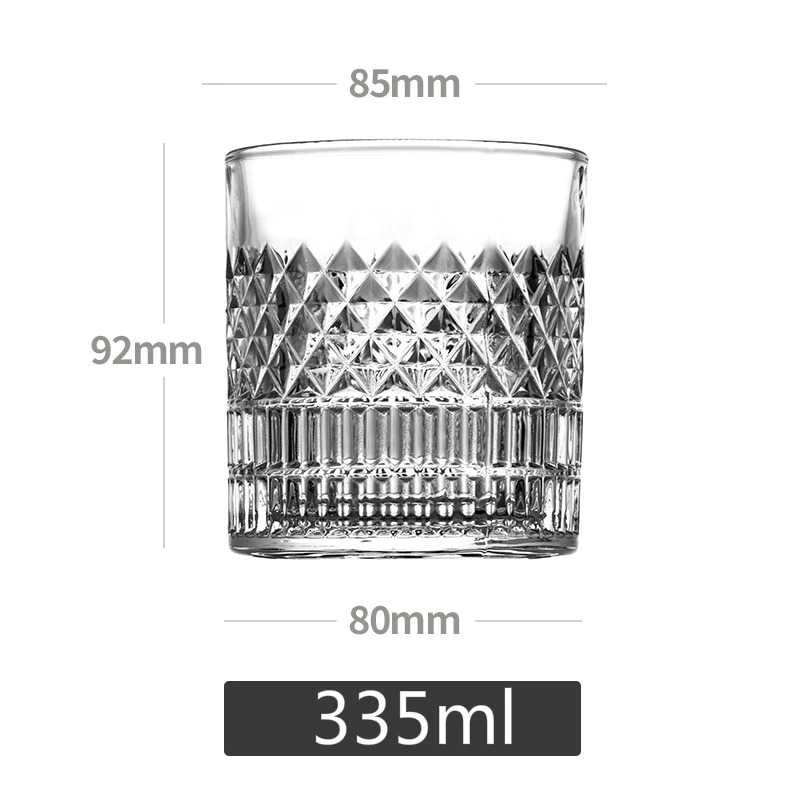 Gelas Cangkir Whisky Wine Glass Cup Sloki 335ML Minimalis Estetik Premium Transparant Desain Kaca Unik Berkualitas