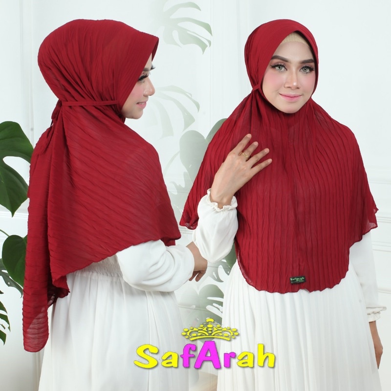 Bergo Plisket Padi Pet Ori Safarah Hijab