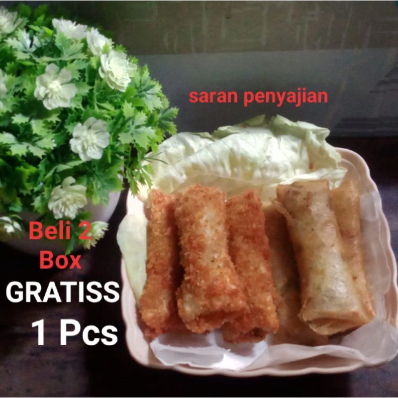 

LUMPIA ISI TAHU SAYUR AYAM SUWIR NUGGET_1 Box Isi 10 Pcs_Enak & Ekonomis Praktis Tinggal Goreng