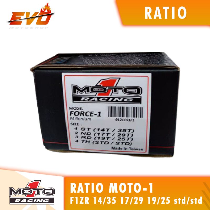 RATIO Moto 1 FIZR 14/35 17/29 19/25 STD / STD Millenium