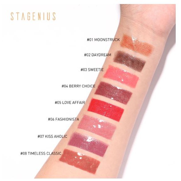 (READY &amp; ORI) STAGENIUS 8 Colors Ultra Glossy Lip Gloss SG10