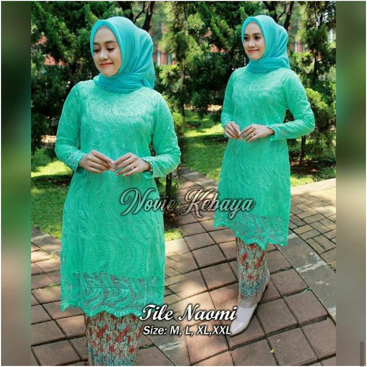 stelan kebaya tille bordir import new