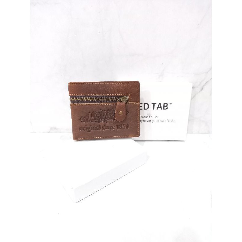 Dompet kulit asli pria  levi's  lv 804