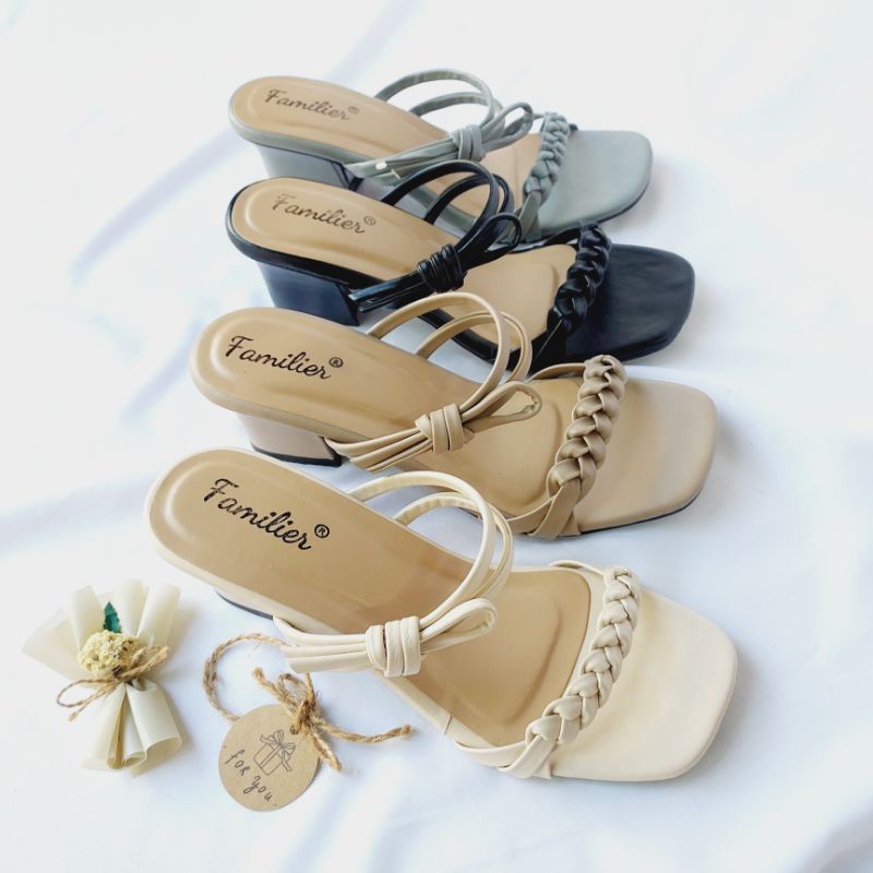 Sandal Tali Wanita Hak Tahu 6cm (Meida)